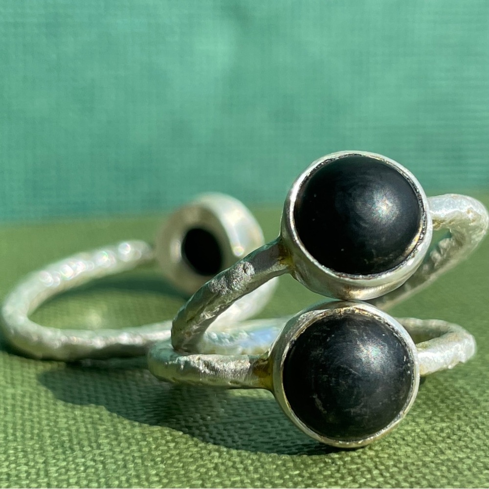 Black Onyx Ring in Sterling Silver Emily Rose Gems